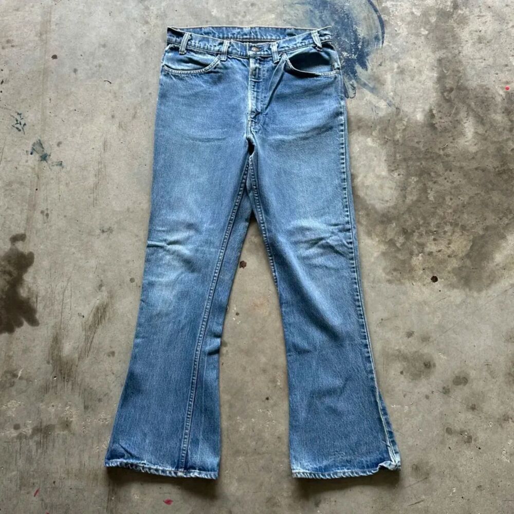 Vintage Levi's Orange Tab 646 Flared Denim Jeans Size 32x31